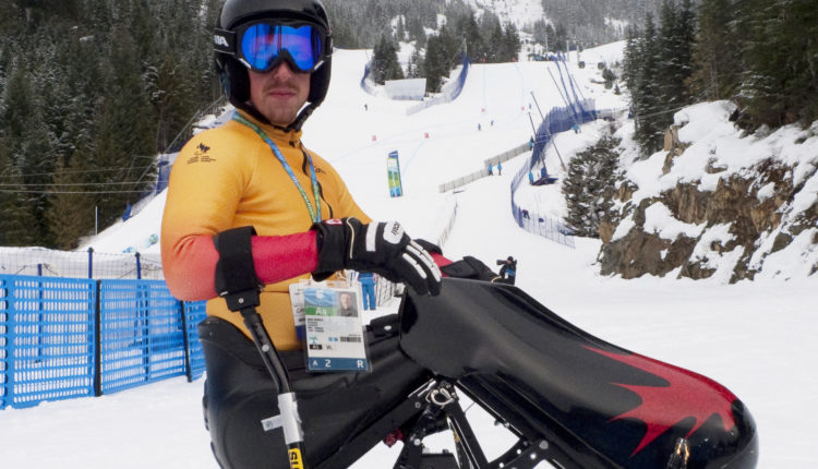 Josh Dueck, Canadian Silver Medalist Alpine Paralympian at Whistler 2010 Paralympics. Submitted photo by Rick Etikin.