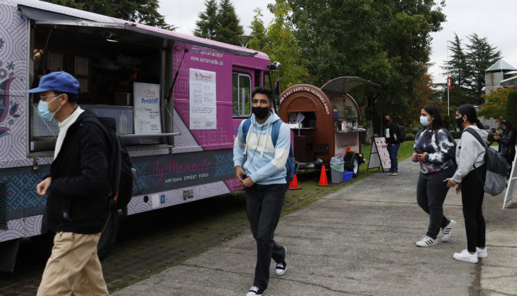 Langara’s food truck courtyard
