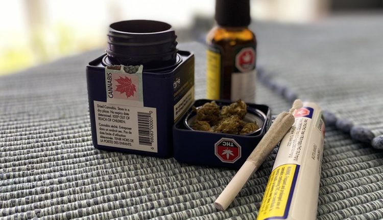Assorted legal cannabis products