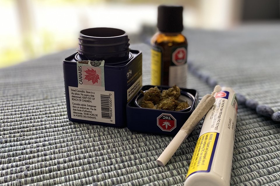 Assorted legal cannabis products
