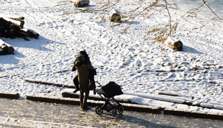 People taking advantage of the snow while it lasts on Nov. 30
