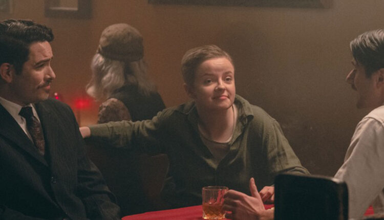 Zac Bennett-McPhee, left, Erin Purghart, centre, Charlie Murphy, right, on set of the short film 2% filmed downtown Vancouver in 2024. Photo by B.W. Homer 